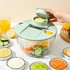 Secador de Hortaliças 5 Litros Centrífuga Multifuncional para Saladas e Frutas com Travas