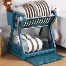 Escorredor de pratos de cozinha removível para pratos e talheres de plástico Fácil de instalar
