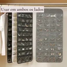 Organizador de Joias com 48/80 Bolsos – Porta Bijuterias Grande, Prático e Funcional Armazenamento conveniente