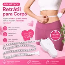 Fita Métrica Corporal: Antropométrica e com Cálculo de IMC, Ótima para Controle de Peso