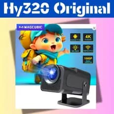 Projetor HY320 MAGCUBIC ORIGINAL, 4k, 1080p nativo, android 11, 390ansi, duplo wifi6 bt5.0