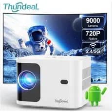 Projetor Thundeal ORIGINAL TD91- hd, Wi-Fi 5G, Bluetooth HDMI, USB, AV BRANCO