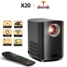 Projetor Android Byintek X20 Wi-Fi Bluetooth Tela 200" Full HD Portátil Preto Cinema em Casa