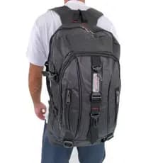 Mochila Masculina Impermeável Preta Caveirão Sport 50 Litros Trilha
