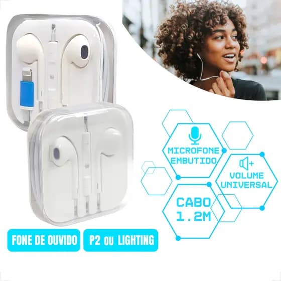 Fone de Ouvido Bluetooth Sem Fio P2 Microfone 1.2m KIMASTER K505 Iphone Android Celular Auxiliar