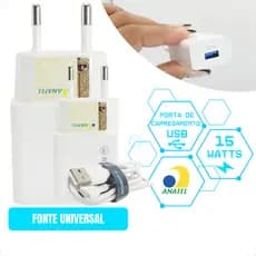 Carregador de Celular Turbo com Cabo Reforçado 15W 3.1A ANATEL MICRO-USB V8 KIMASTER T502