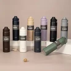 Garrafa Térmica 750ml Inox Fosca Personalizada Bebida Gelada Quente Parede Dupla Academia Escritório
