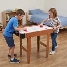 Mesa Air Game Hockey Aero Jogo De Mesa Com Disco Infantil P/ Criança Com Ventilador Embutido a Pilha