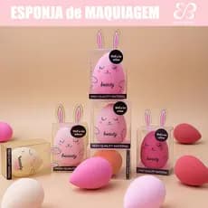 Esponja de Maquiagem Formato Gota Macia e Hipoalergênica Ideal para Base Corretivo e Contorno