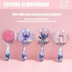 Escova de Cabelo Almofadada Cartoon, Antifrizz, Massageadora, Ideal para Desembaraçar e Uso Diário