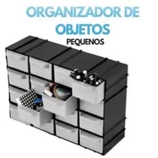 Organizador Gaveteiro Multiuso Empilhável Plástico 16 Gavetas 7001 Preto Arqplast