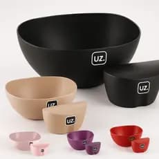 Kit Saleiro 500ml + Saladeira 3L Bowl Plástico Resistente UZ