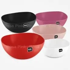 Saladeira Gold Tigela Bowl 3L Preta Vermelha Branca Magenta Rosa Plástico UZ