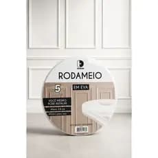 RODAMEIO EM EVA BRANCO AUTOADESIVO 3,8CM X 5M X 10MM FLEXÍVEL PARA PAREDE DECORATIVO PREMIUM AUTOCO