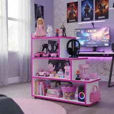 Estante 3 Prateleiras Multiuso Para Livros E Brinquedos Luxo Branco Cores