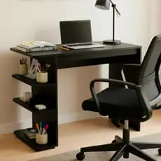 Mesa Escrivaninha Para Computador Quarto Escritório Preta