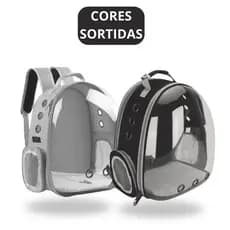 Mochila Pet Transporte para Cães e Gatos Visão Ampla com Entrada de Ar  BM-F1211