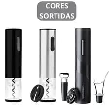 Kit Abridor Saca Rolhas Elétrico Automático - pilhas AA