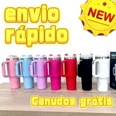 Copo térmico inox 1200ml Grande capacidade 2 geração com tampa e canudo PRAIA GELADA QUENTE
