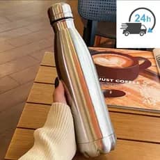 Garrafa térmica 500ml Inox a Vácuo Resistente Squeeze Suco Chá Academia viagem academia