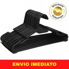 Kit 100 Cabides Preto Reforçado Adulto Linha Premium Envio Imediato Organizador