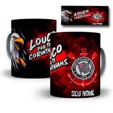 Caneca Porcelana Timão Corinthians Personalizada Com SEU NOME