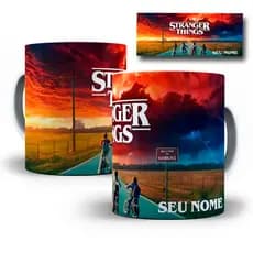 Caneca Porcelana Stranger Things Personalizada Com Nome