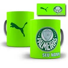 Caneca Porcelana Palmeiras Personalizada Com SEU NOME