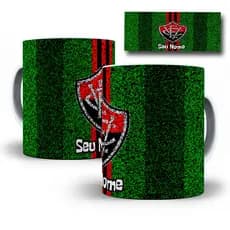 Caneca Porcelana Xicara Personalizada Time Vitoria da Bahia Com Nome