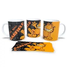 Caneca Garfield Personalizada Com Nome 325ml Porcelana Presente Criativo Infantil e Adulto