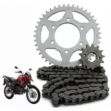 Kit Relação Tração Transmissão Xtz 150 XTZ150 Yamaha Crosser 2014 à 2017 aço 1045