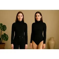 Kit 2 Body Manga Longa Gola Alta Inverno