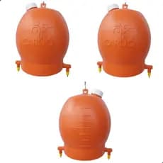Kit 3 Bebedouro para Aves Nipple Aviário Com Reservatório 5 Litros