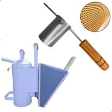Fumigador Para Apicultura Grande Galvanizada Abelhas Pintado Caneco para Derreter Cera