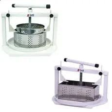 Prensa de Queijo Retangular/Redonda Formas 500G E 1KG Inox Coalho Caseiro Perfeito
