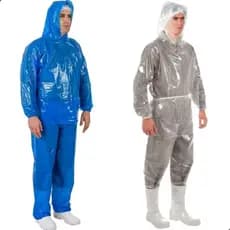 Conjunto Plástico Com Elástico Impermeável (Capa com Capuz e Calça)