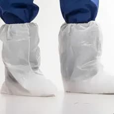 Bota Plástica Propé Branca Proteção Calçado Chuva Com Elástico Prevemax - 500 unidades