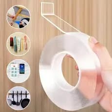 Fita Dupla 3M Face Extra Forte Transparente NanoGel Silicone Mágica Adesiva Cola na Parede Móvel