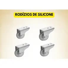 Kit Rodizio 38mm para Sofá Retrátil e Moveis em Geral Rodinha de Gel Fixa