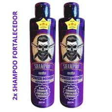 2x Shampoo D'LUST Fortalecedor Power para Barba e Cabelo Masculino 250ml