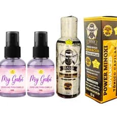 2 Perfumes para Cabelo Feminino + 1 Tonico Anti queda 120ml D'Lust