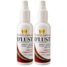 Kit 2x Tonico Poderoso Cabelo e Sobrancelha D'Lust Antiqueda