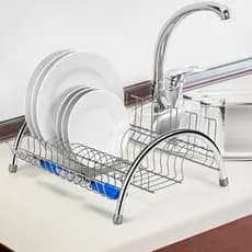 Escorredor De Louça Inox 15 Pratos Com Porta Copos E Talheres Secador Organizador Fantastik Arthi