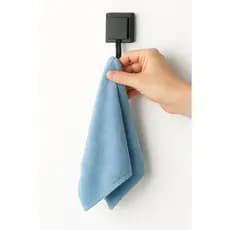 Gancho Cabide Porta Toalha de Rosto Parede Banheiro 3M Preto