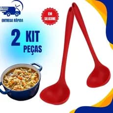 Kit 2 Concha de Silicone Para Cozinha, restaurante PRETO OU VERMELHO