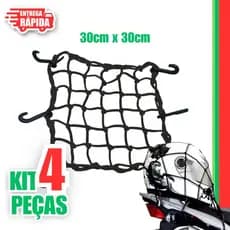 4/2 Rede Elástica, Aranha Moto Bagageiro Capacete 30x30 cores sortidas