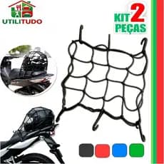 2 Rede Elástica de moto Aranha de moto Motocicleta Capacete 30x30 escolha a cor de preferência