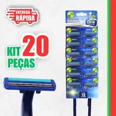 KIT 20 Prestobarba Aparelho de Barbear 2 Lâminas Com Fita Lubrificante Barbeado Descartável PROMOÇÃO
