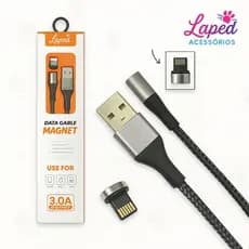 Cabo Carregador Magnético Lightning iPhone Carga Rápida 3.0A H’maston | ENVIO IMEDIATO
