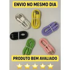 Cabo Super resistente iPhone Turbo 1m colorido | Resistente | Carregador Rápido Lightning | Hmaston ENVIO IMEDIATO